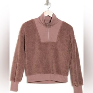 Z by Zella - PEAK SHERPA PULLOVER - Color: BROWN TAUPE - Size: Medium-NEW!!